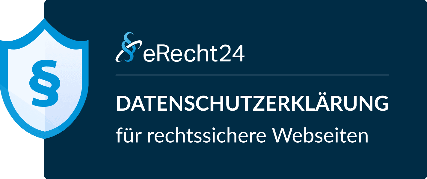 eRecht24 Siegel &ndash; Datenschutzerkl&auml;rung f&uuml;r rechtssichere Webseiten